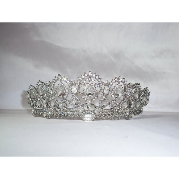 Rhinestone bridal tiara, prom Quenceanera princess party birthday crown, tiara main image 6
